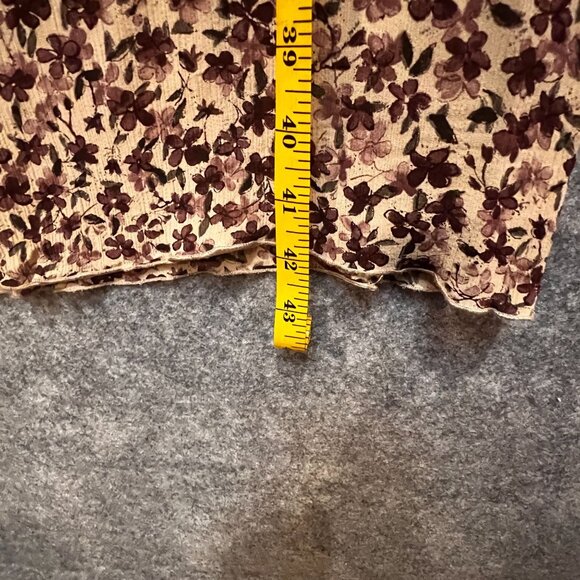 J. Jill Womens Med Romantic Boho Cottagecore Peasant Ruffle Front Floral Dress - Picture 10 of 11